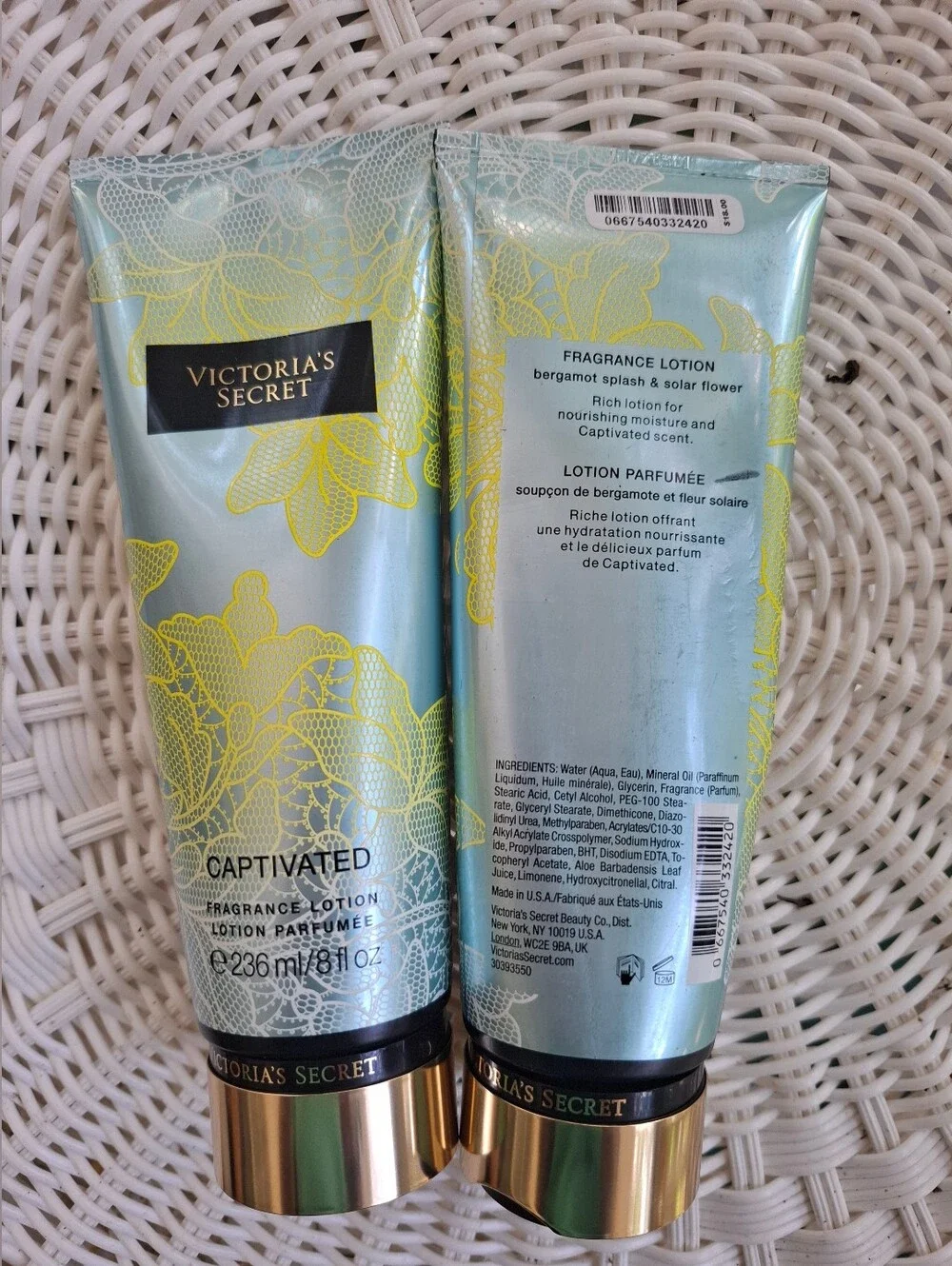 Victoria's Secret Captivated 8 Oz Body Lotions Set Of 2 NEW